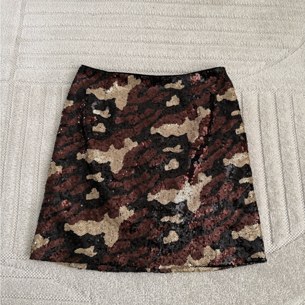 Sequin Camouflage Skirt